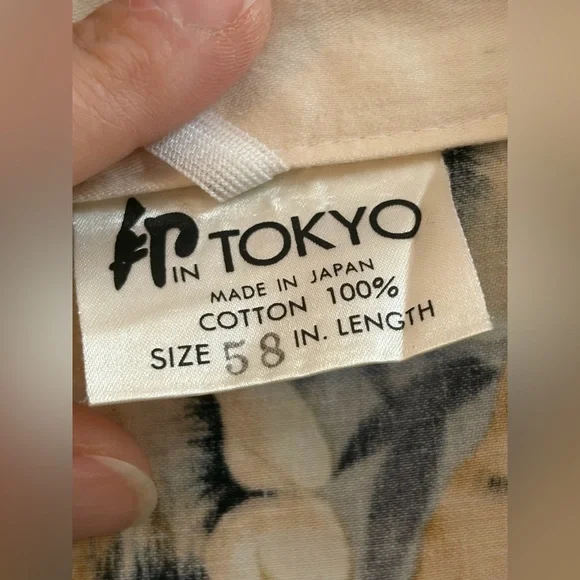 Vintage Japanese Tiger & Dragon 100% Cotton Kimono Wrap Robe, 58 Inches Length - Picture 5 of 15